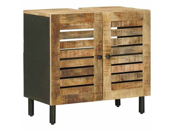 Elégance - Chic Meubles - lavabos - Armoire d'évier - avec stockage - Marron et Noir - 62x33x58cm_0802493