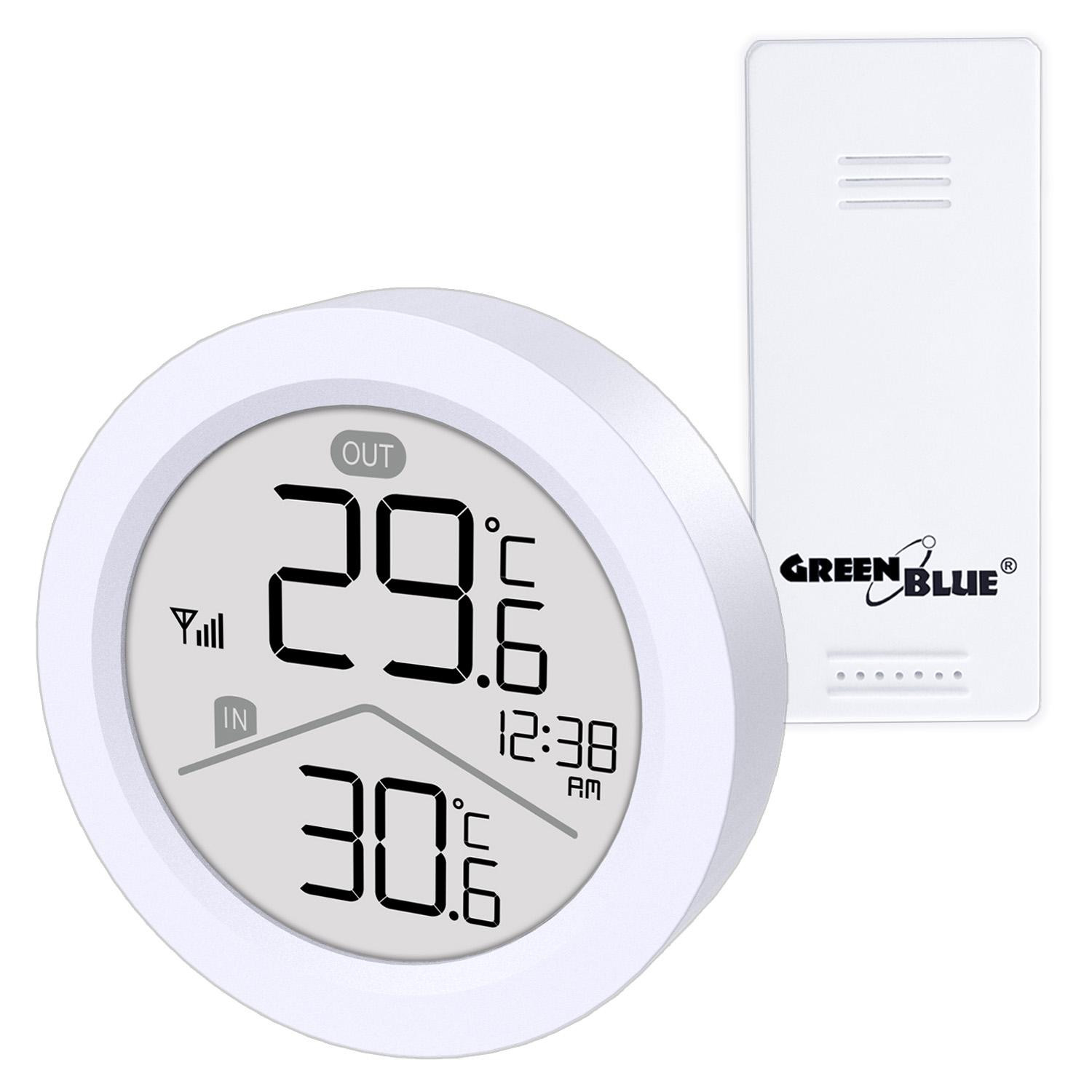 GreenBlue Funk-weerstation GB162 met binnen- en buitentemperatuur en klok