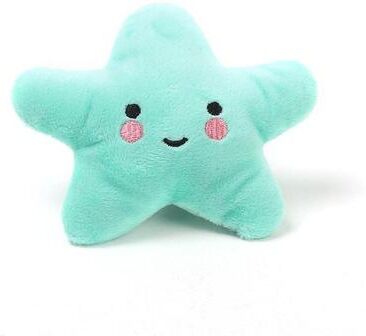 Snug & Styled Plush Starfish Squeaky Dog Teething Toy Set Soft Chew Interactive Pet Toy For Puppies & Small Dogs green