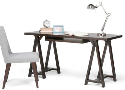 WYNDENHALL Hawkins SOLID WOOD Modern Industrial Writing Office Desk