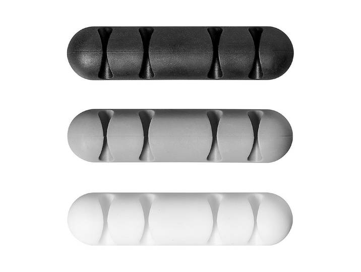 Steffen Kabelclips Multi 3 Stück Weiss, Grau, Schwarz