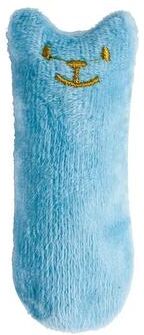 Uplift Essentials Interactive Plush Catnip Thumb Toy For Chewing & Teeth Grinding blue s