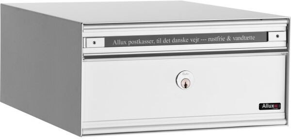 Allux Pc1 Systempostkasse, Hvid Stål, Front
