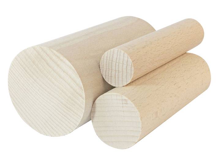 Dübelrundstab glatt 40 mm natur Buche