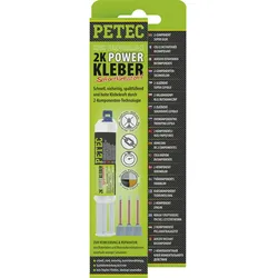 Petec 93510 2K POWER Kleber mit Doppelspritze - 11ml Tube