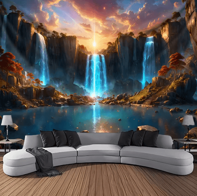 Inspire Picks Ultra Large Waterfall Landscape Tapestry Nature Wall Decor For Living Room & Bedroom 6 70x100cm28x39in