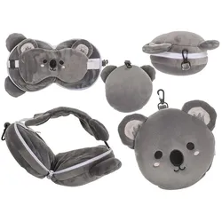 Herboristeria Reisekissen mit Augenmaske Koala, Reisekissen, Grau