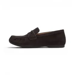 Fitflop für Damen. ADD-167 Mokassins aus dunkelbraunem Delicato-Leder (41), Wohnung, Spaltleder, Keine, Lässig, Klassisch