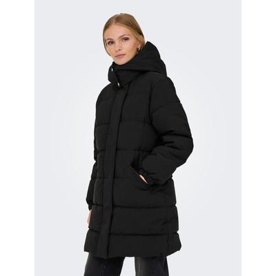 Steppmantel JDY "JDYAJA FLOTTE PADDED JACKET OTW YFM NOOS", Damen, Gr. XL, schwarz, Steppware, Obermaterial: 100% Polyester, unifarben, ca. Mitte Oberschenkel, Mäntel Steppmantel