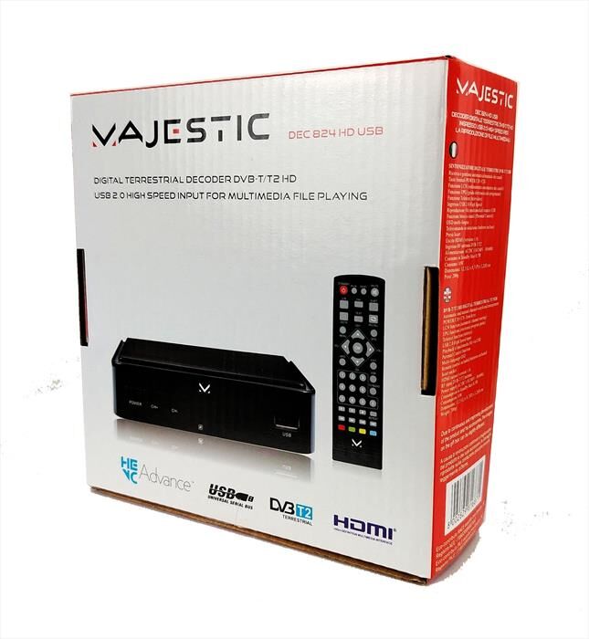 Majestic Decoder Digitale Terrestre Dec 824hd Usb Bk-nero