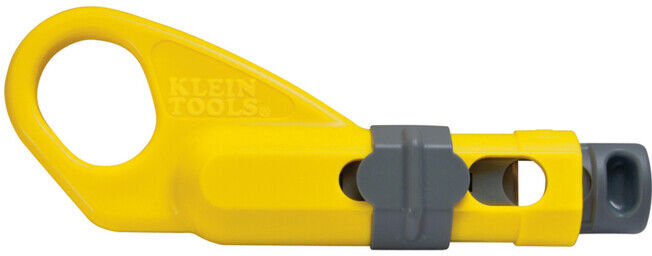 Klein Tools Dénudeur coaxial radial 2 niveaux 13,3 cm RG59 RG6 RG6Q RG7 RG11 2 pièces (VDV110095)