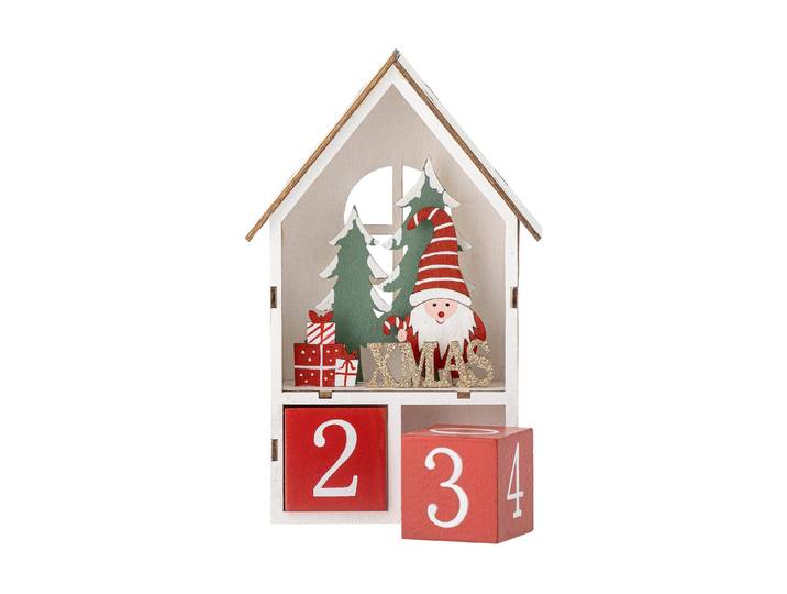 Weihnachtsfigur BLOOMINGVILLE Edmund 12 cm Sperrholz , rot, B:5cm H:19cm T:12cm, Dekofiguren, Weihnachtsfigur