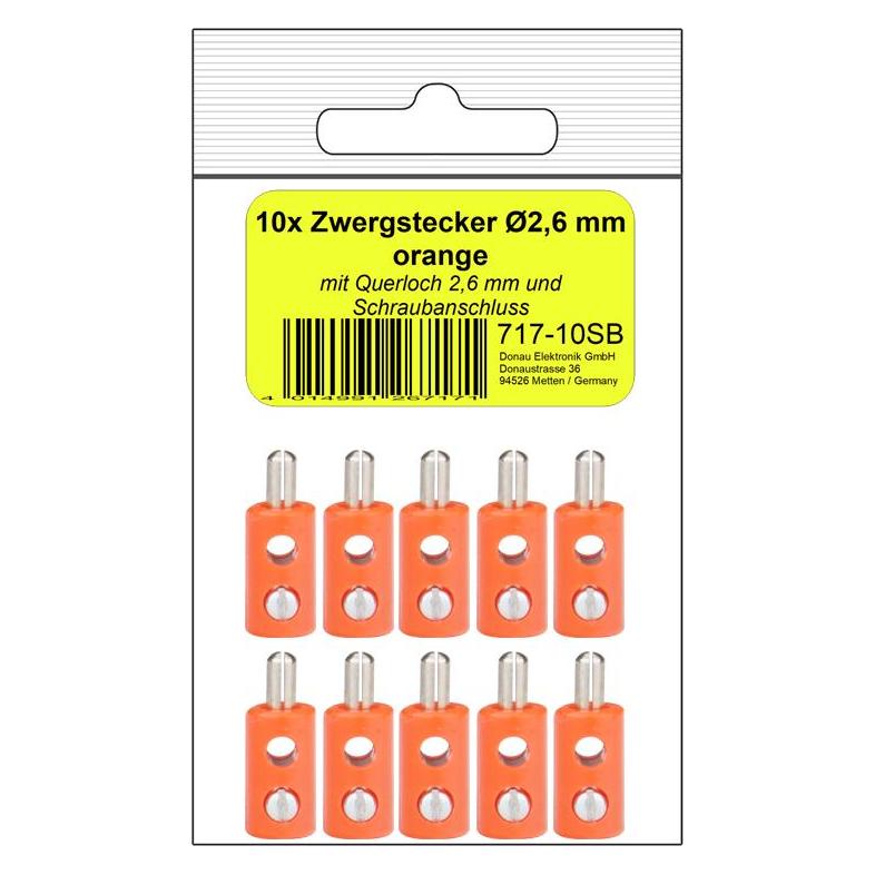 Donau 10 ZWERGSTECKER 2,6mm orange in SB (717-SB)