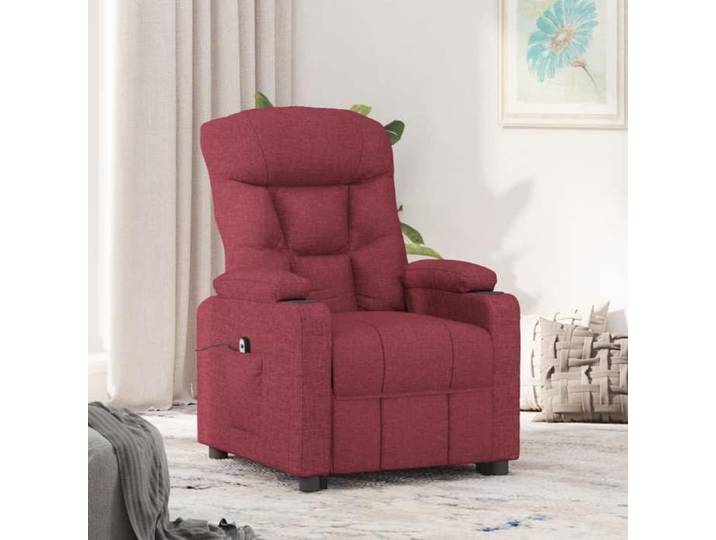 Chaise électrique 1 PERSONNE Rouge - Magnifique Fauteuil inclinable relax Rouge bordeaux Tissu 73x94x101 5cm 5057