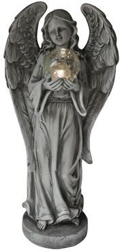 Santas Workshop Inc "23"" Resin Angel With Glass Ball"