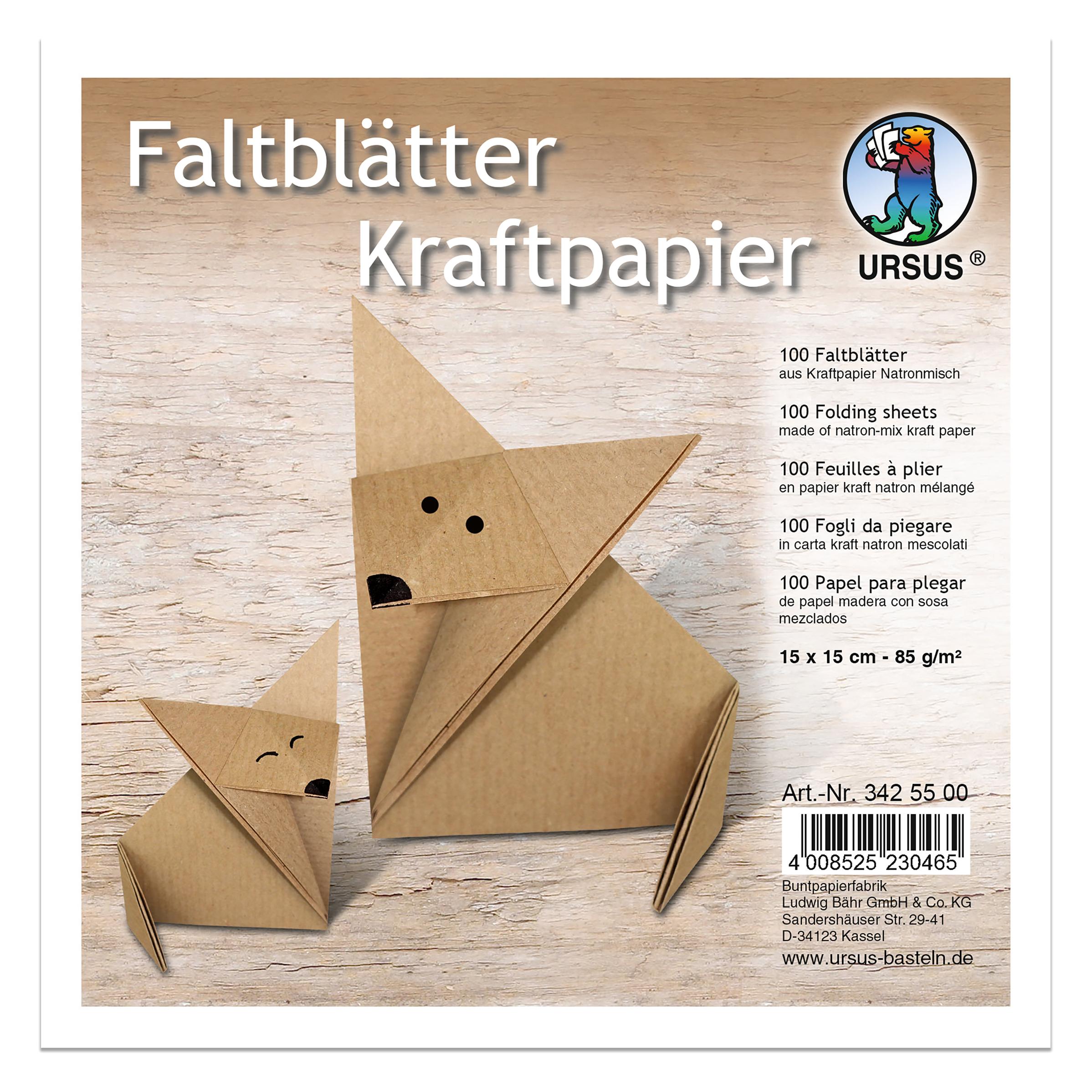 Ursus Faltblätter Kraftpapier braun (85 g/m², 1x) (3425500)
