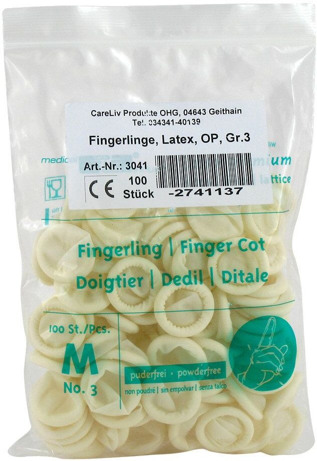 Careliv Produkte Fingerling Latex Op Größe 3