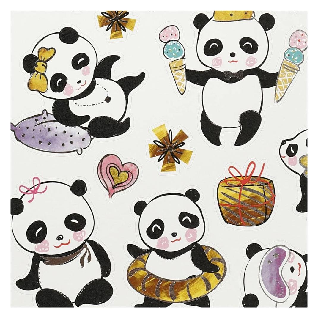 Creativ Company Motivsticker 1 Blatt Panda (21 Sticker) (27196)