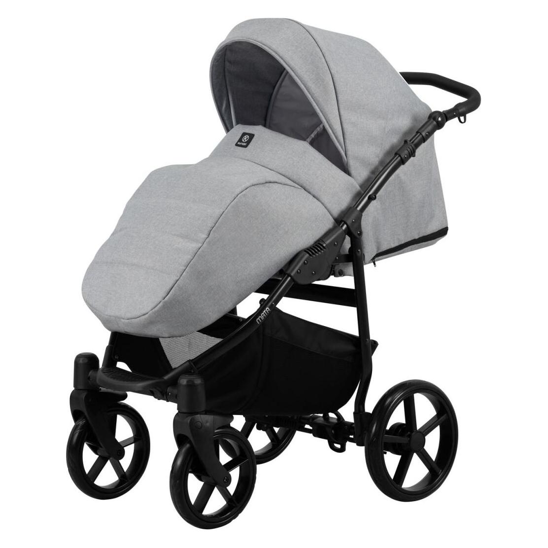 Kunert MATA 2in1 in Grau mit schwarzem Gestell - Vielseitiger Babywagen für Komfort und Sicherheit (65280414)