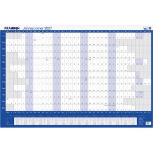 Franken Plakatkalender PKH100227, Jahr 2027, Jahresplaner, 12 Monate, abwischbar, 91 x 61cm (A1)