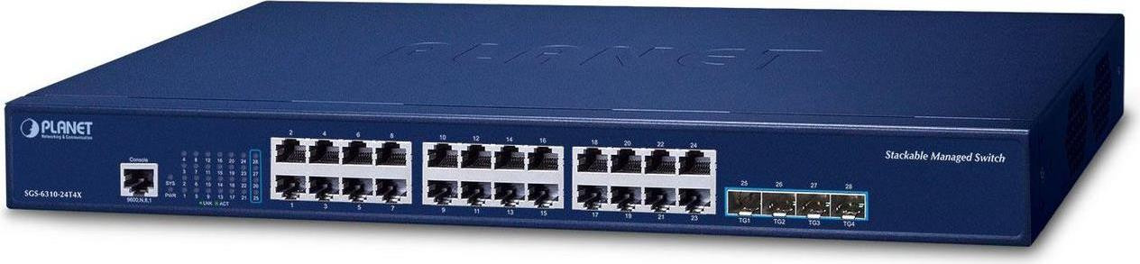 Planet SGS-6310-24T4X Managed Layer 3 Gigabit Ethernet Switch - 0,1 Gbps