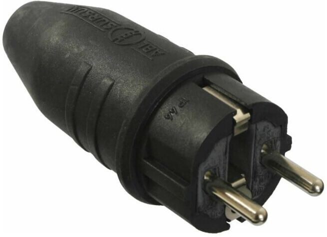 as-Schwabe Fiche en caoutchouc plein 230V / 10/16A ; as - Schwabe (61412)