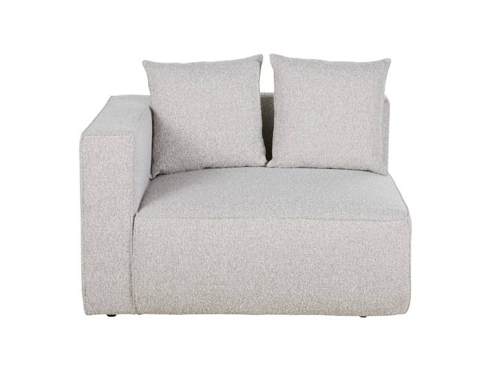 Modulsofa-Element mit Armlehne links, hellgrau