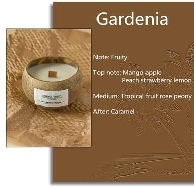 Uplift Picks Handmade Coconut Shell Candle Natural Soy Wax Aromatherapy Candle For Home Decor And Gifts gardenia