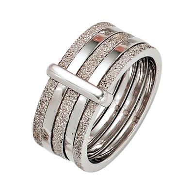 Silberring JOBO Gr. 54, silber (silber 925), Fingerringe, Damen, 54, Silber 925 (Sterlingsilber), Silberring, breit 925 Silber