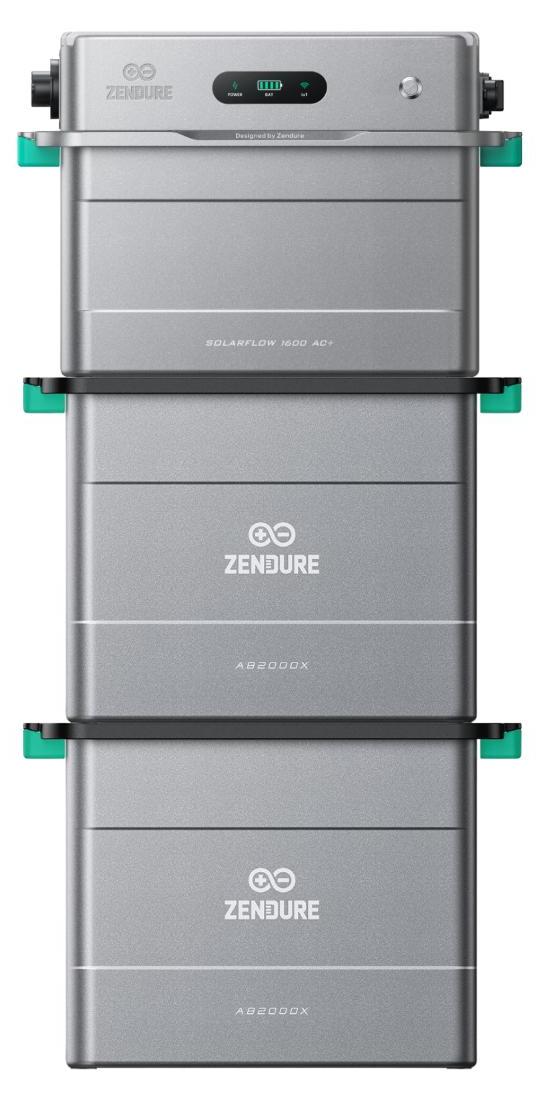 Zendure SolarFlow 1600 AC+ SolarFlow Balkonkraftwerk-Speicher 5,76 kWh - 2x AB2000X