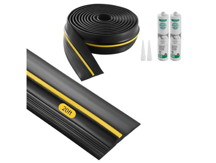 VEVOR Joint de Porte de Garage 6\,1 m\, Bande d'Étanchéité Universel en PVC Épais\, Résistante aux Intempéries\, pour Empêcher la Pénétration de Vent Pluie Feuille Porte Sectionnelle Entrepôt Usine