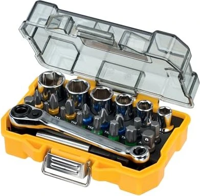 Dewalt Schrauber Bit- und Ratschen-Set DT71516, 24-teilig (inkl. hochwertiger Ratsche)