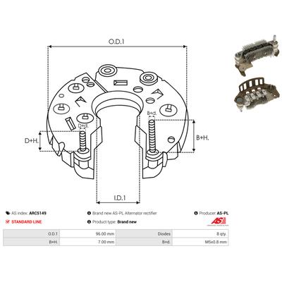 AS-PL Gleichrichter, Generator arc5149 960mm