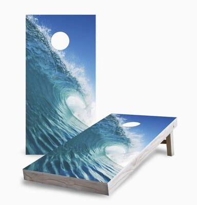 Skip's Garage Wave Surfing Cornhole Boards