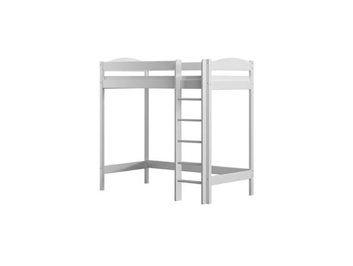 Need Sleep Loft Bed Etagenbett Hochbett Mit Treppe Kinderhochbett Hoch Bett Erwachsene Jugendliche Kinder (weiß, 200x90-160 cm Hoch)