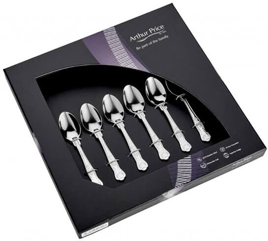 Arthur Price Classic Kings Set of 6 Coffee Spoons