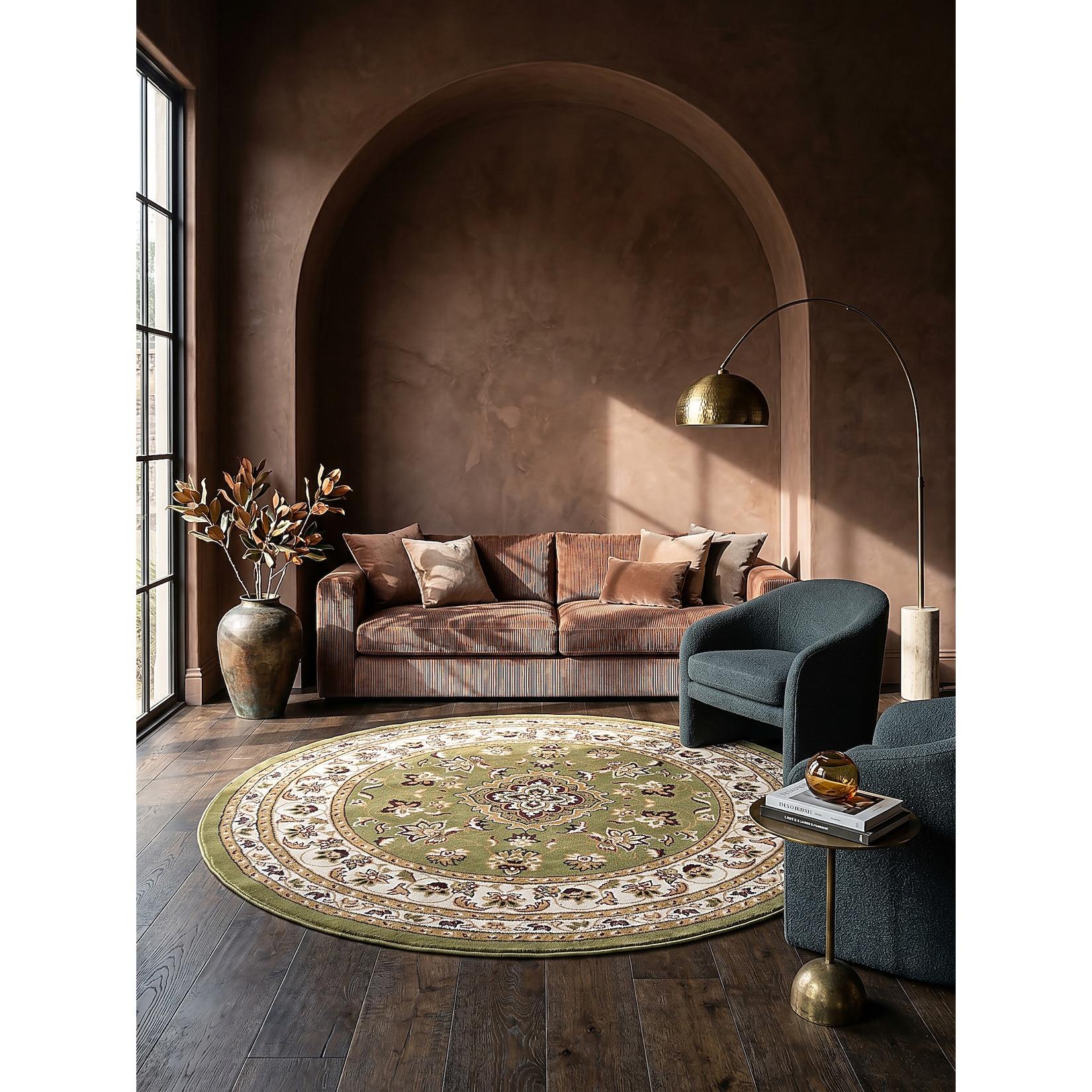 Teppich Orient Grün Ø133 cm - GLAZERT Kadima Design