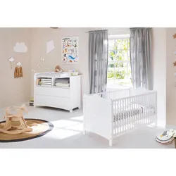 Pinolino 2-tlg. Babyzimmer Florentina extrabreit, weiss