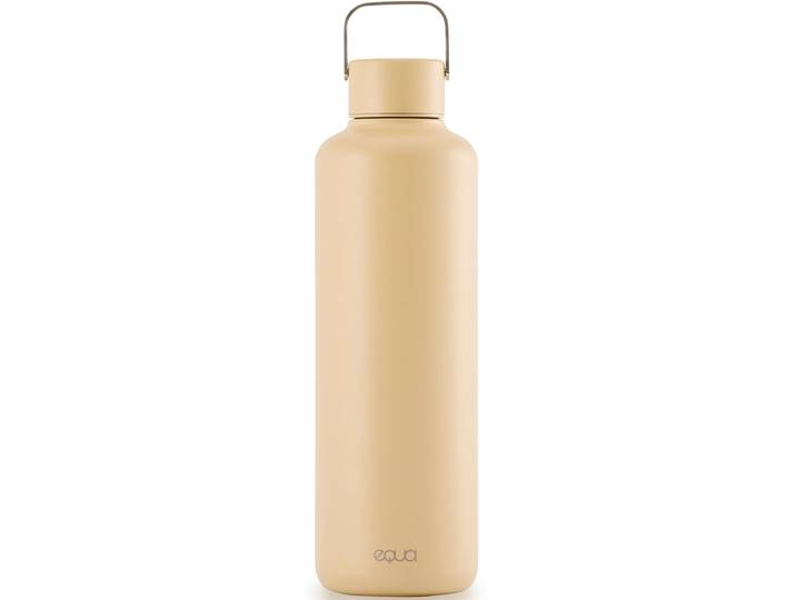 Trinkflasche EQUA Timeless Latte , beige, H:25cm, Edelstahl, Trinkflaschen, Trinkflasche, Edelstahl, 1000 ml