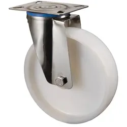 BS Rollen, Möbelrollen, Lenkrolle Rad-Ø 125 mm Tragfähigkeit 130 kg Kunststoff Platte L95xB80 mm