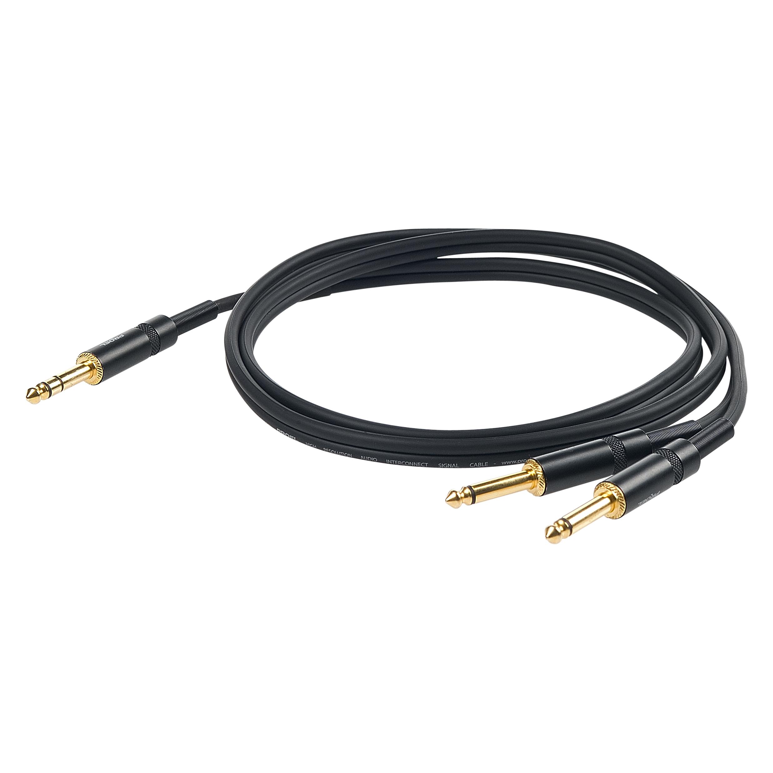 Proel stereo uros - mono uros,, musta (5 m) (PRCHLP210LU5)