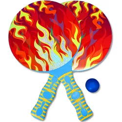 Toi-Toys - GO PLAY Beach Tennis - Flames, 2 Schläger + Ball