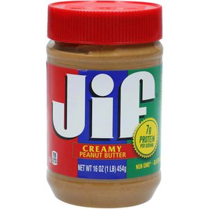 JIF Erdnussbutter Peanut Butter, creamy, vegan, ohne Palmöl, 454 g