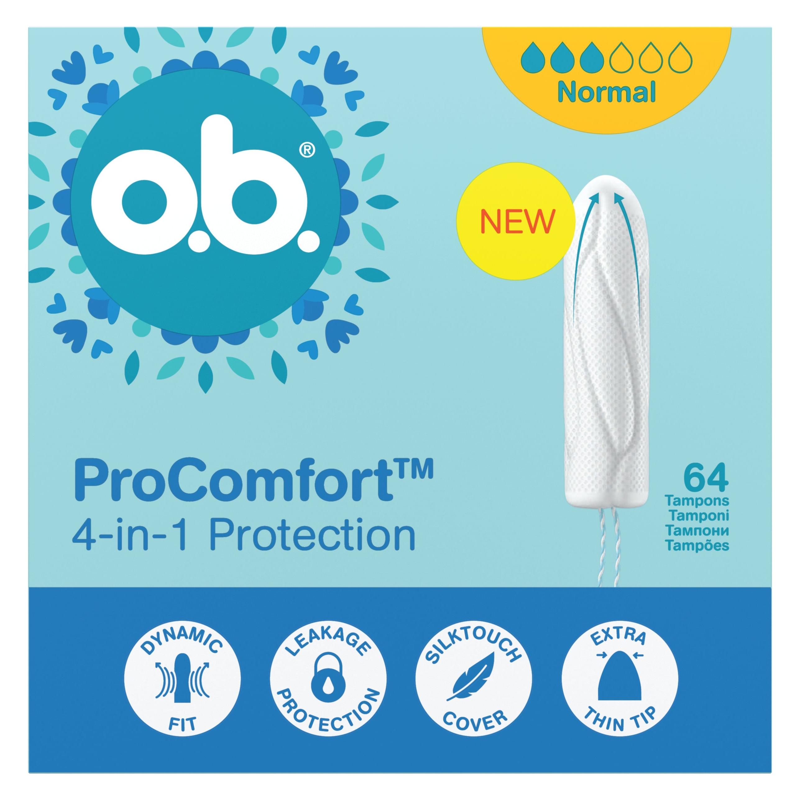 o.b. ProComfort tampony Normal 64szt. (64x, Normal) (3574661900322)