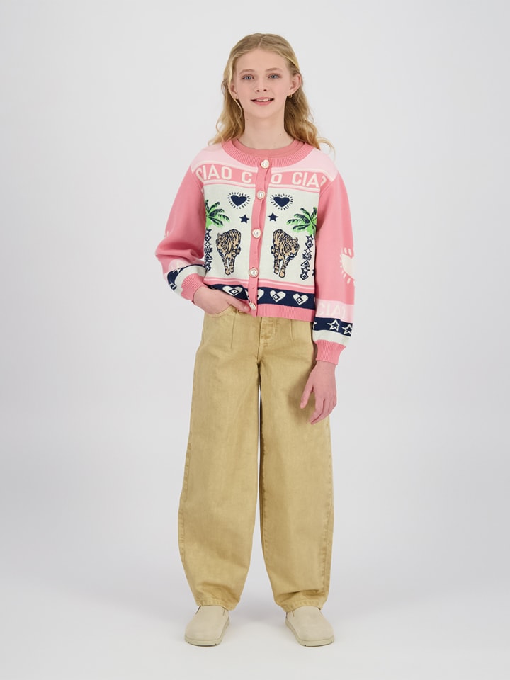 Vingino Cardigan in Rosa/ Beige - 128