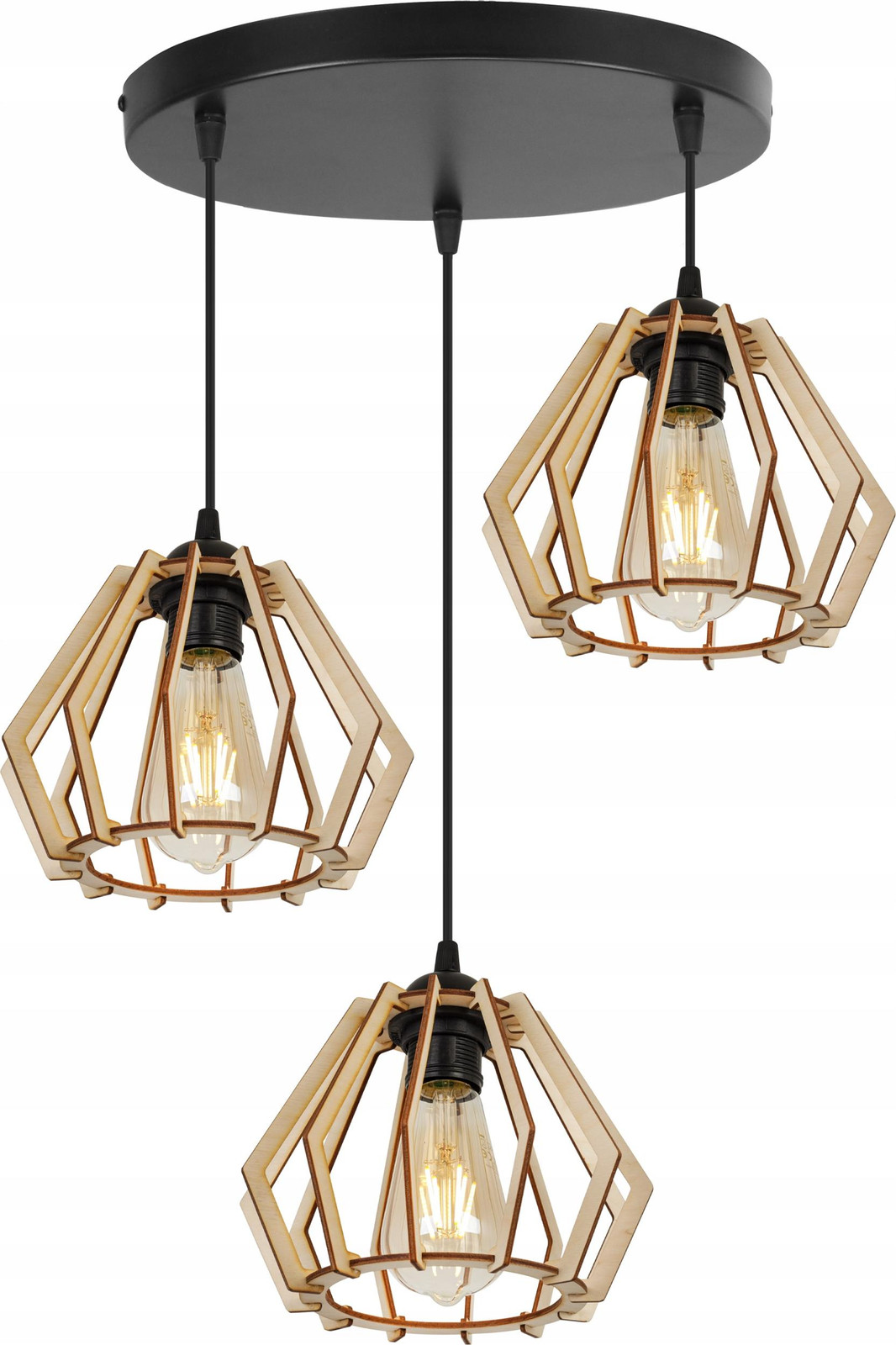 LIGHT HOME LH Moderne LED-plafondlamp van hout