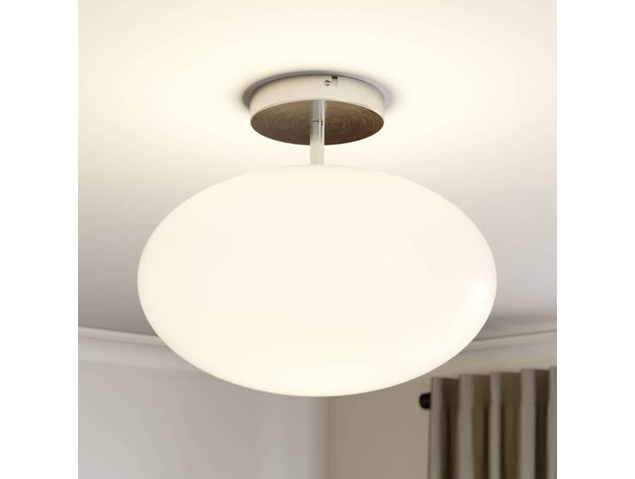 Plafondlamp Sonika, dimbaar, alu / grijs / zink, Woon-/ Eetkamer, plafondlamp