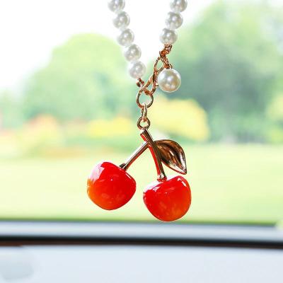 Uplift Treasures Cute Cherry Car Rearview Mirror Hanging Pendant c