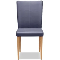 MAISON Stuhl Chandler Lederoptik Blau