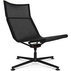 Sessel D1 Low Wagner Fußkreuz Aluminium schwarz matt, Designer Stefan Diez, 88x85-91x88 cm